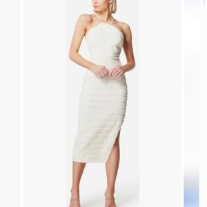 Elliatt Ravish Textured Stripe Open Back Dress